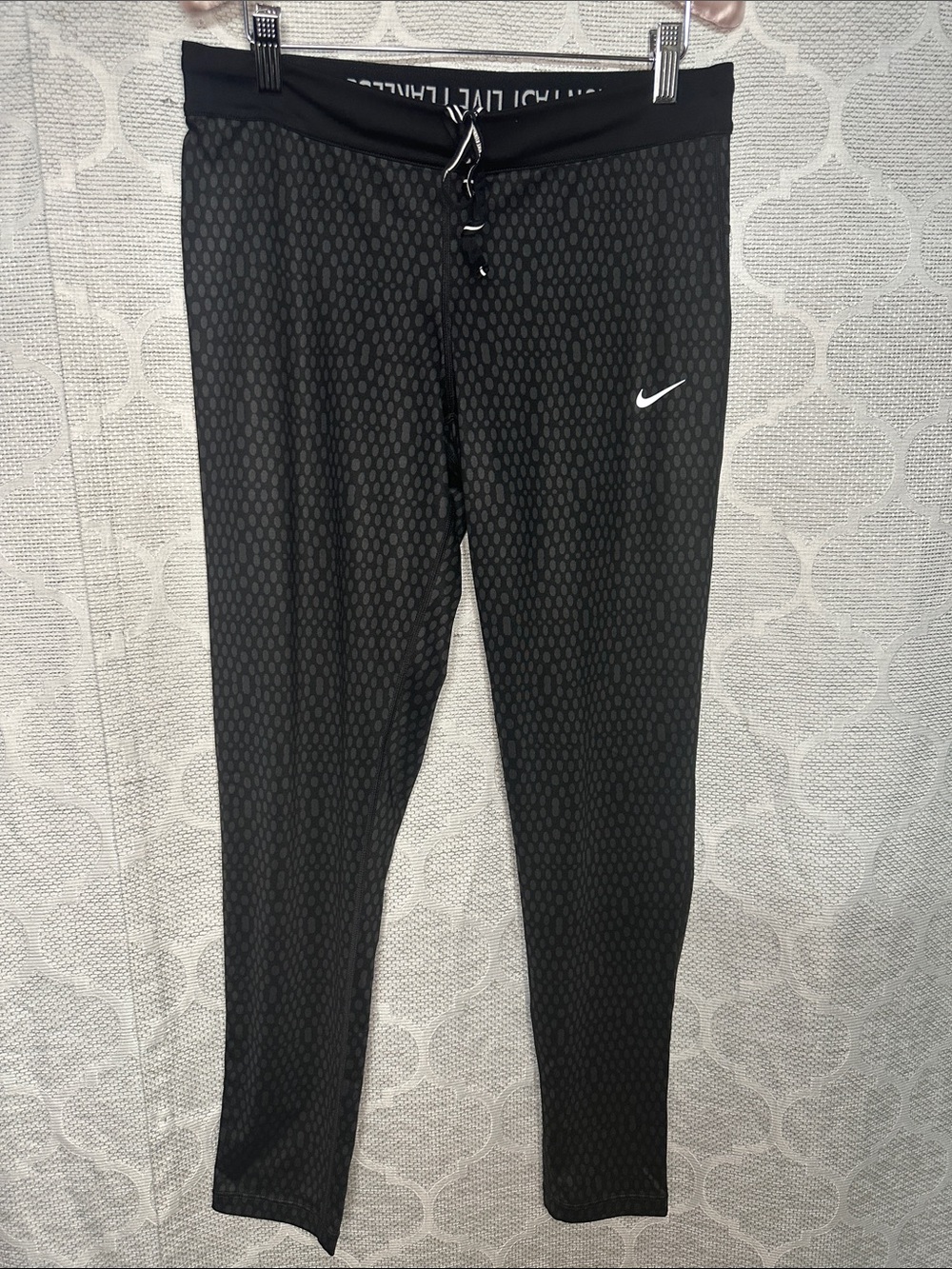 Nike Women L Black Run Fast Live Fearless Dri-Fit Training Running Pants